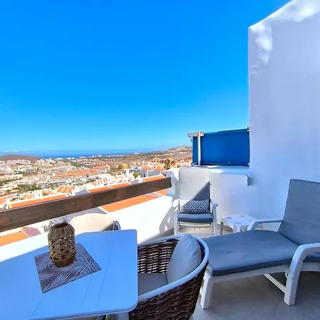 شقة Cristianos - Breathtaking View, Ac, Heated Pool, Fibre Net لوس كريستيانوس