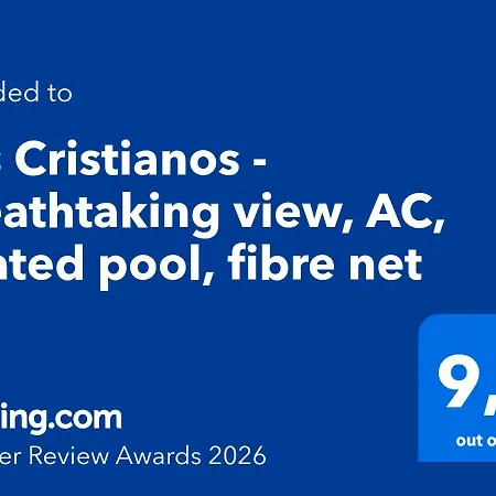 Cristianos - Breathtaking View, Ac, Heated Pool, Fibre Net